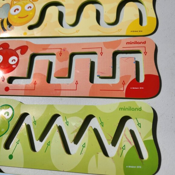 Miniland Pre-writing Patterns Stencils Template Preschool Learning Activities - Picture 4 of 10